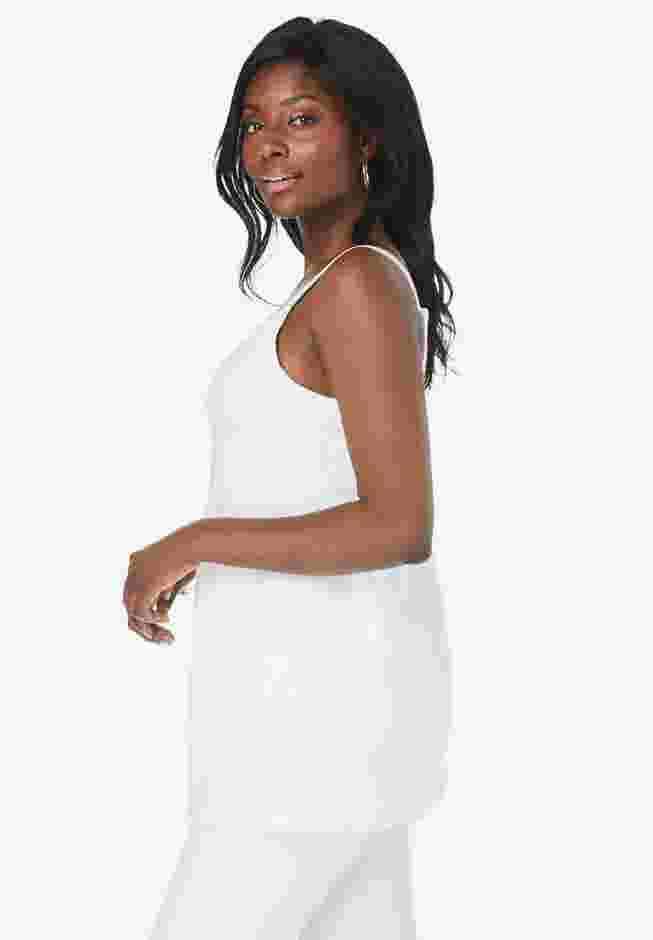 Stretch Cotton Shirred Tank image number 2