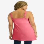 Stretch Cotton Shirred Tank image number null