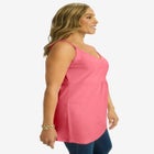 Stretch Cotton Shirred Tank image number null