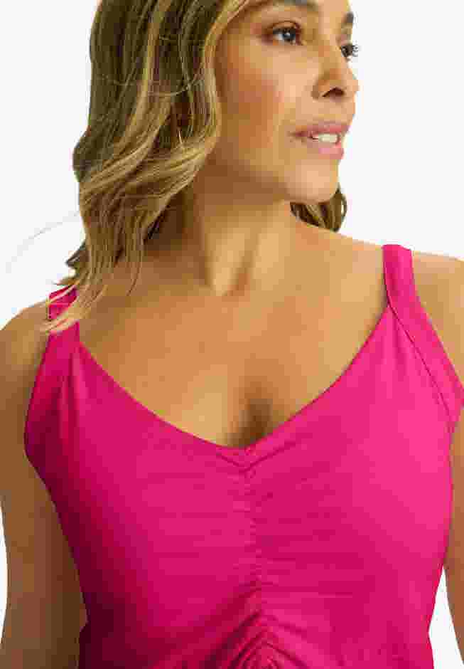 Stretch Cotton Shirred Tank image number 3