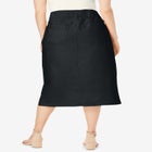 Comfort Waist Stretch Denim Midi Skirt image number null