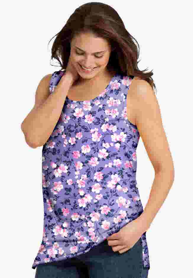 Perfect Printed Scoopneck Tank image number 0