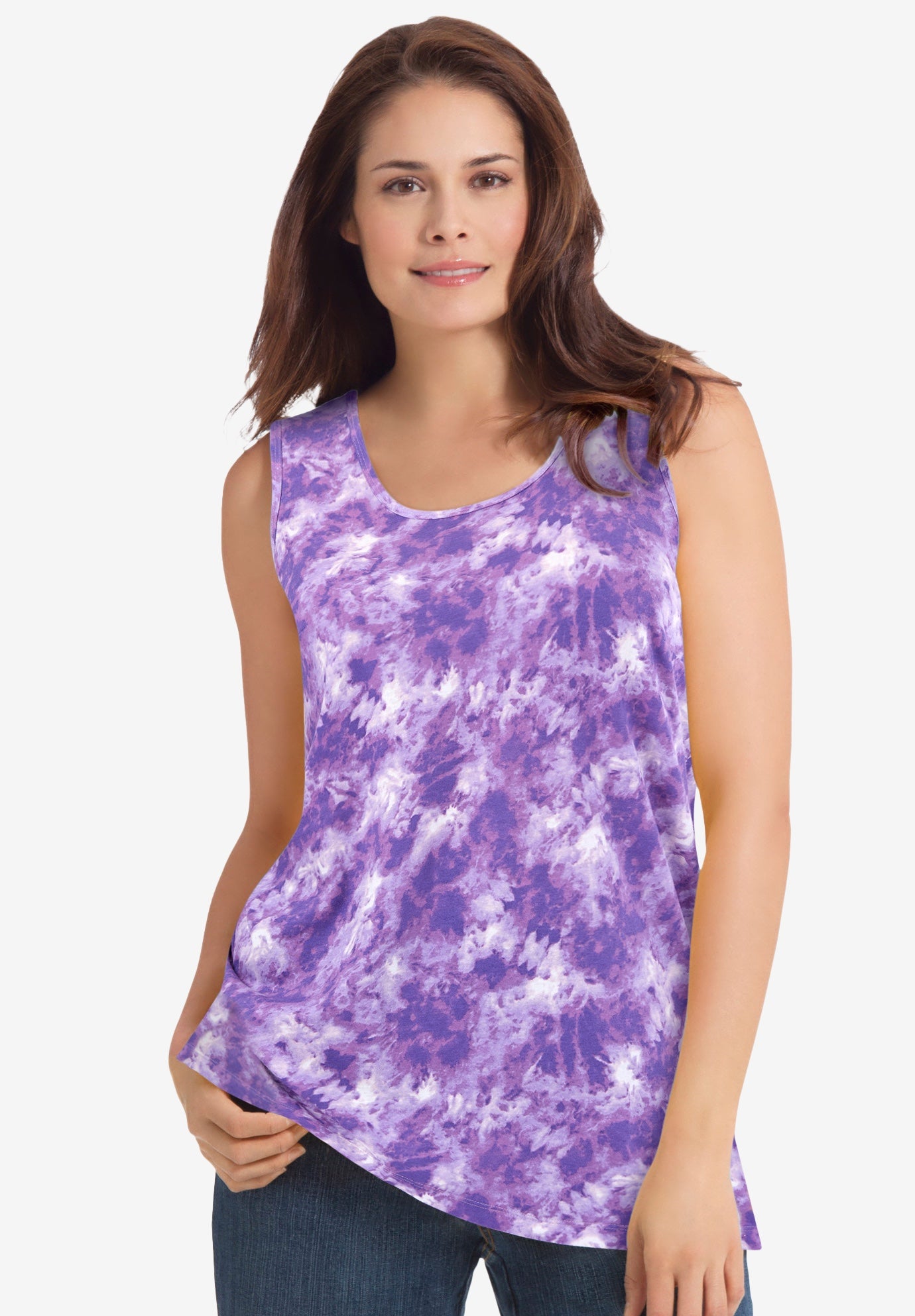 Perfect Printed Scoopneck Tank image number 0