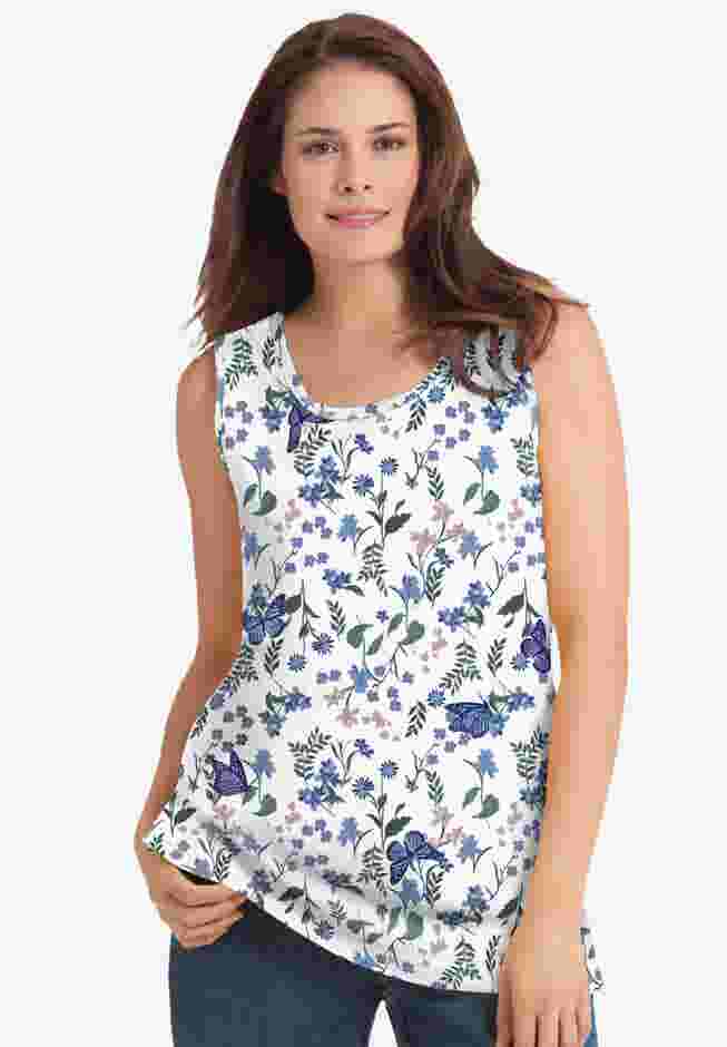 Perfect Printed Scoopneck Tank image number 0