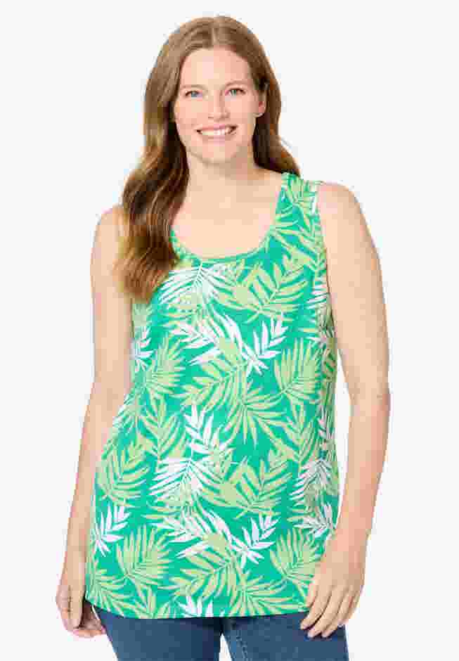 Perfect Printed Scoopneck Tank image number 0