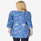 Perfect Printed Three-Quarter-Sleeve V-Neck Tunic image number null