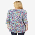 Perfect Printed Three-Quarter-Sleeve V-Neck Tunic image number null