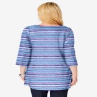 Perfect Printed Three-Quarter-Sleeve V-Neck Tunic image number null