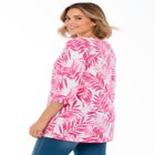 Perfect Printed Three-Quarter-Sleeve V-Neck Tunic image number null
