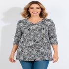 Perfect Printed Three-Quarter-Sleeve V-Neck Tunic image number 0