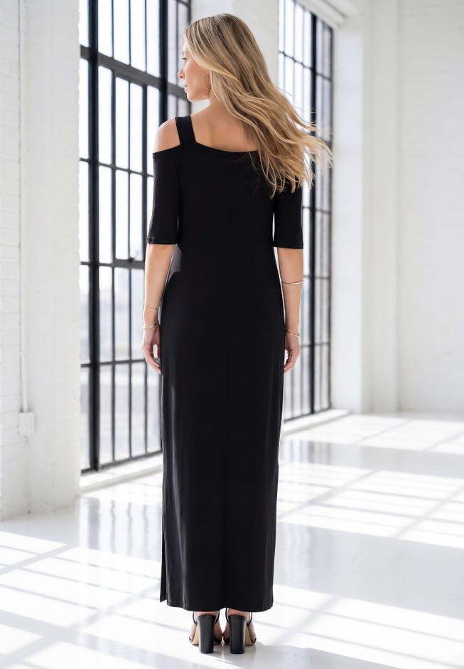 Plus Size Cold Shoulder Maxi Dress image number 3