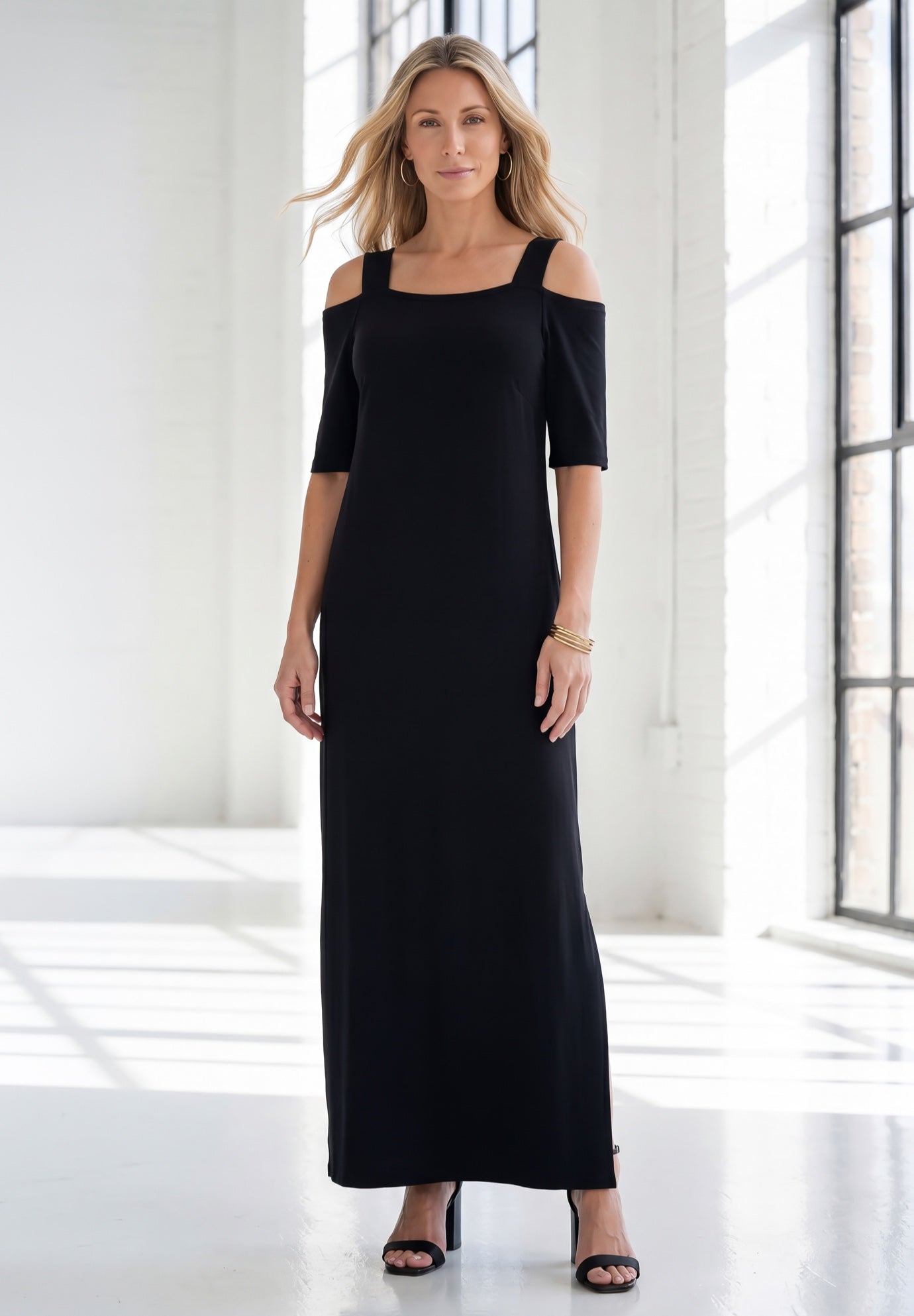 Plus Size Cold Shoulder Maxi Dress image number 0