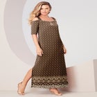 Plus Size Cold Shoulder Maxi Dress image number null