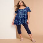 Plus Size Cotton Ultimate Scoopneck Swing Tunic image number null