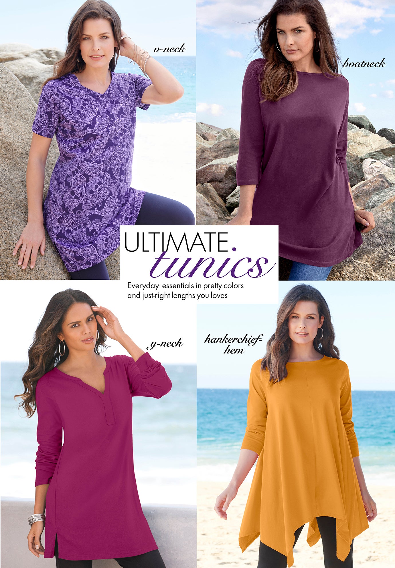 Plus Size Cotton Ultimate Scoopneck Swing Tunic image number 3