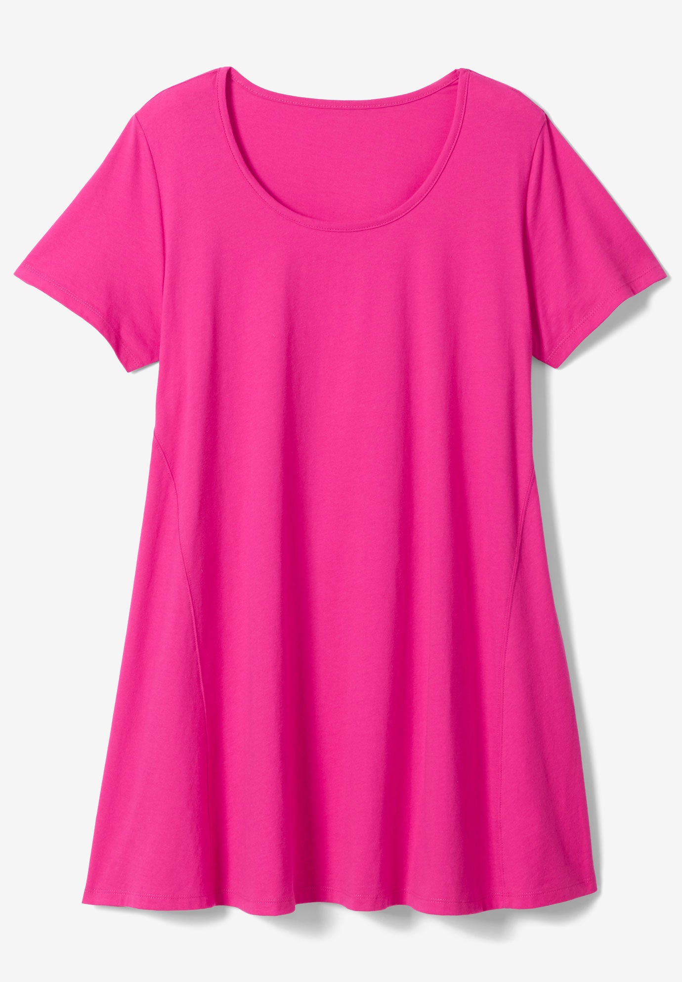 Plus Size Cotton Ultimate Scoopneck Swing Tunic image number 4
