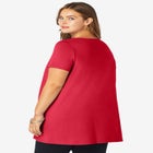 Plus Size Cotton Ultimate Scoopneck Swing Tunic image number null