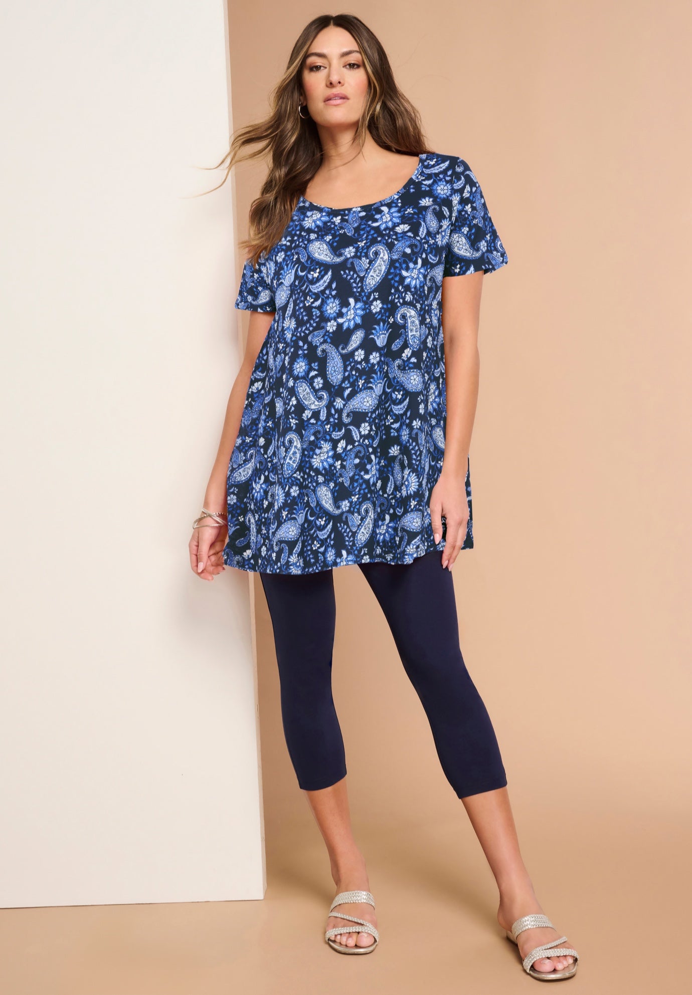 Plus Size Cotton Ultimate Scoopneck Swing Tunic image number 0