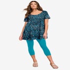 Plus Size Cotton Ultimate Scoopneck Swing Tunic image number null