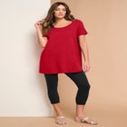 Plus Size Cotton Ultimate Scoopneck Swing Tunic image number null