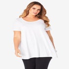 Plus Size Cotton Ultimate Scoopneck Swing Tunic image number null