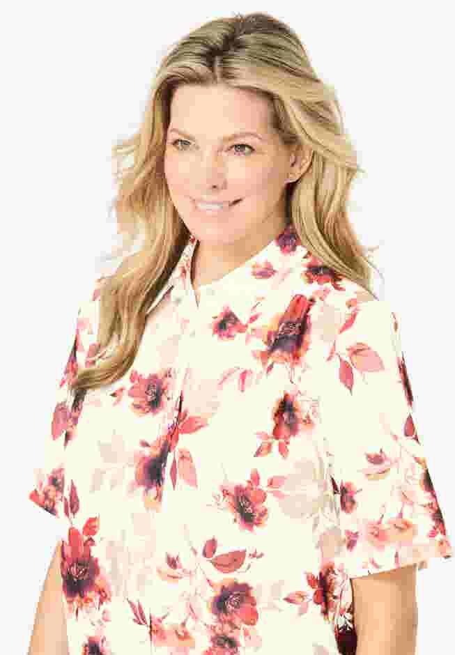 No Iron Short Sleeve Peachskin Shirt image number 3