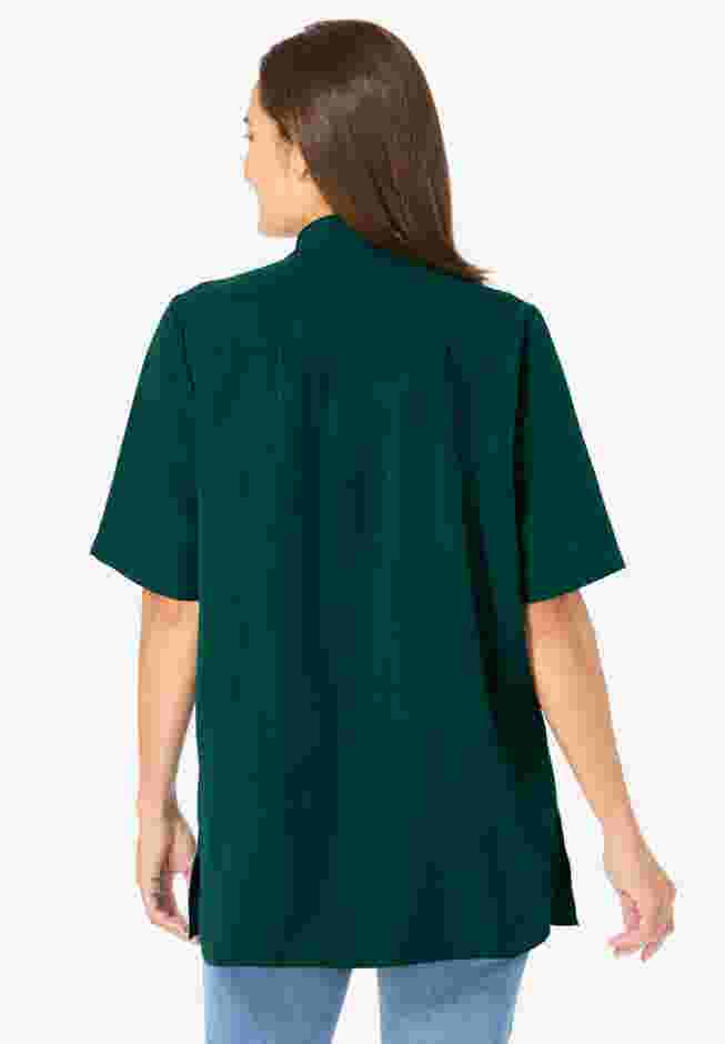 No Iron Short Sleeve Peachskin Shirt image number 1