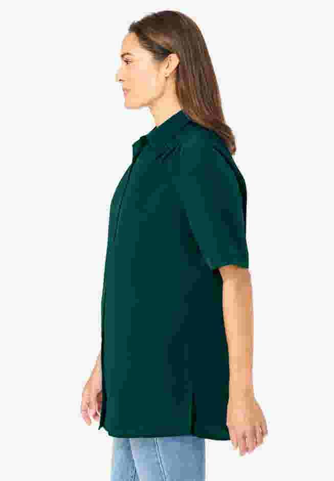 No Iron Short Sleeve Peachskin Shirt image number 2