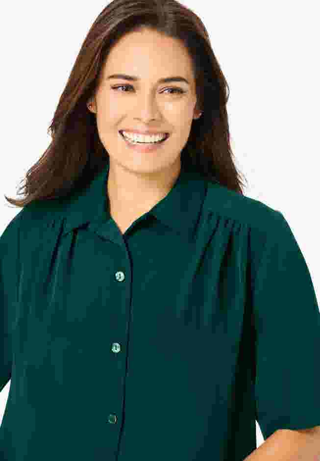 No Iron Short Sleeve Peachskin Shirt image number 3