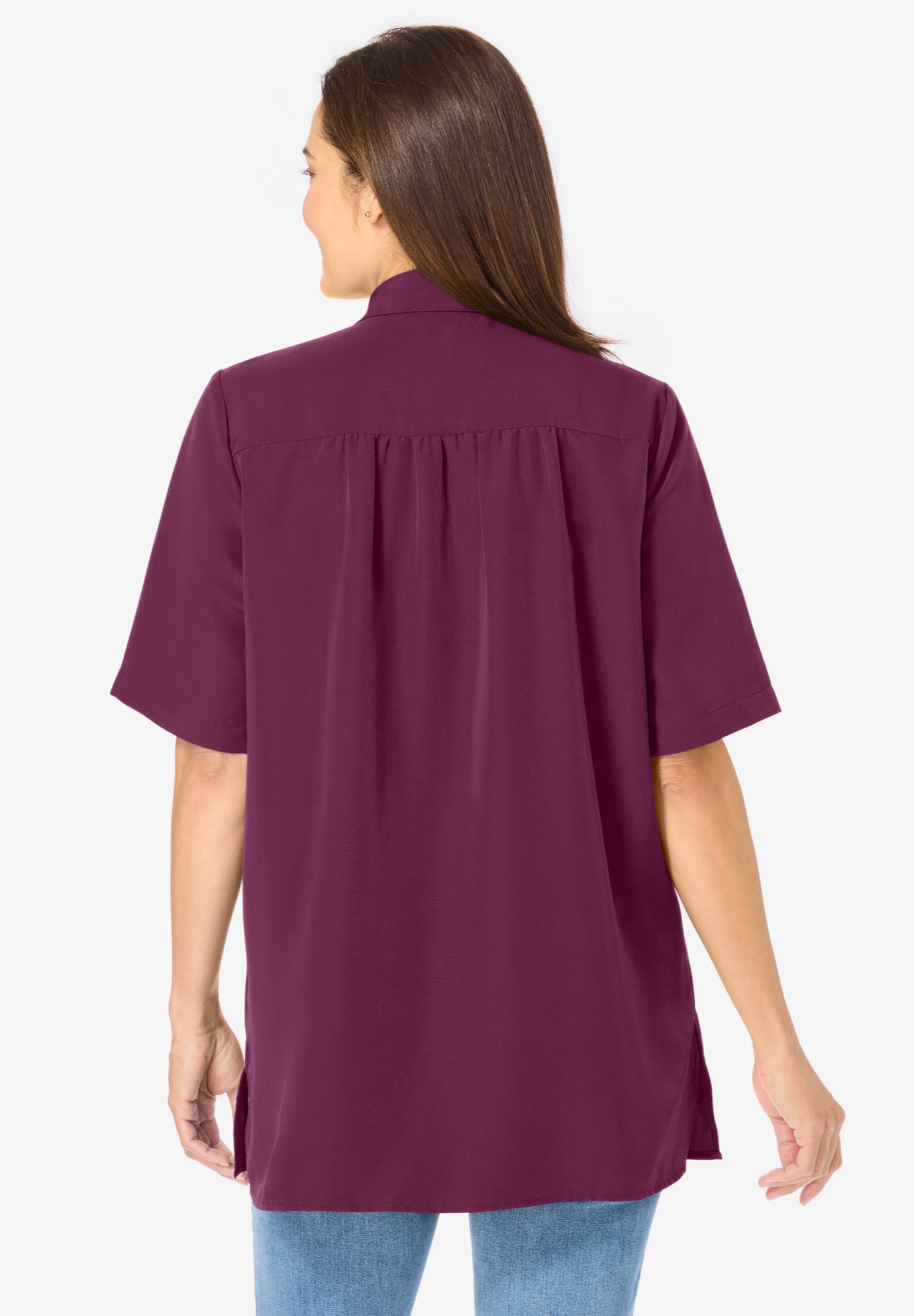 No Iron Short Sleeve Peachskin Shirt image number 1