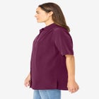 No Iron Short Sleeve Peachskin Shirt image number null