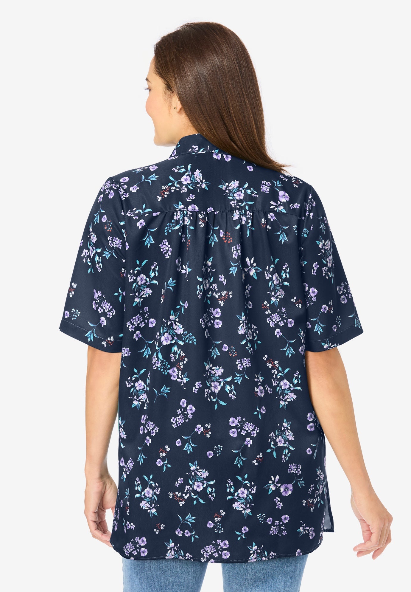 No Iron Short Sleeve Peachskin Shirt image number 1