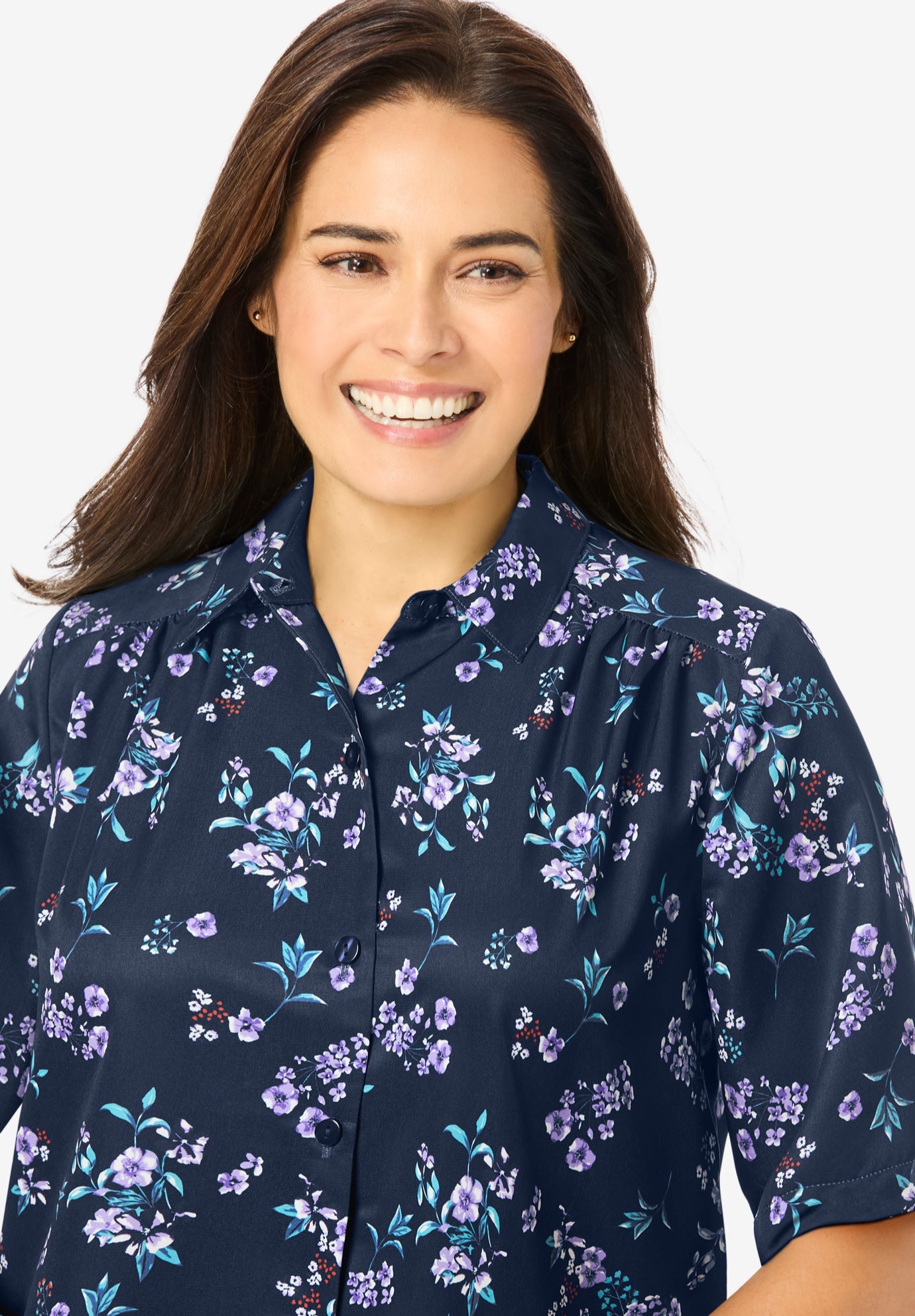 No Iron Short Sleeve Peachskin Shirt image number 3