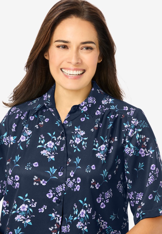 No Iron Short Sleeve Peachskin Shirt image number 3