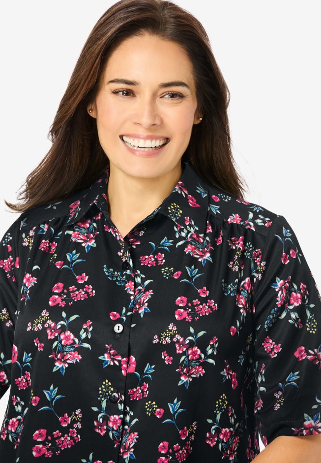 No Iron Short Sleeve Peachskin Shirt image number 3