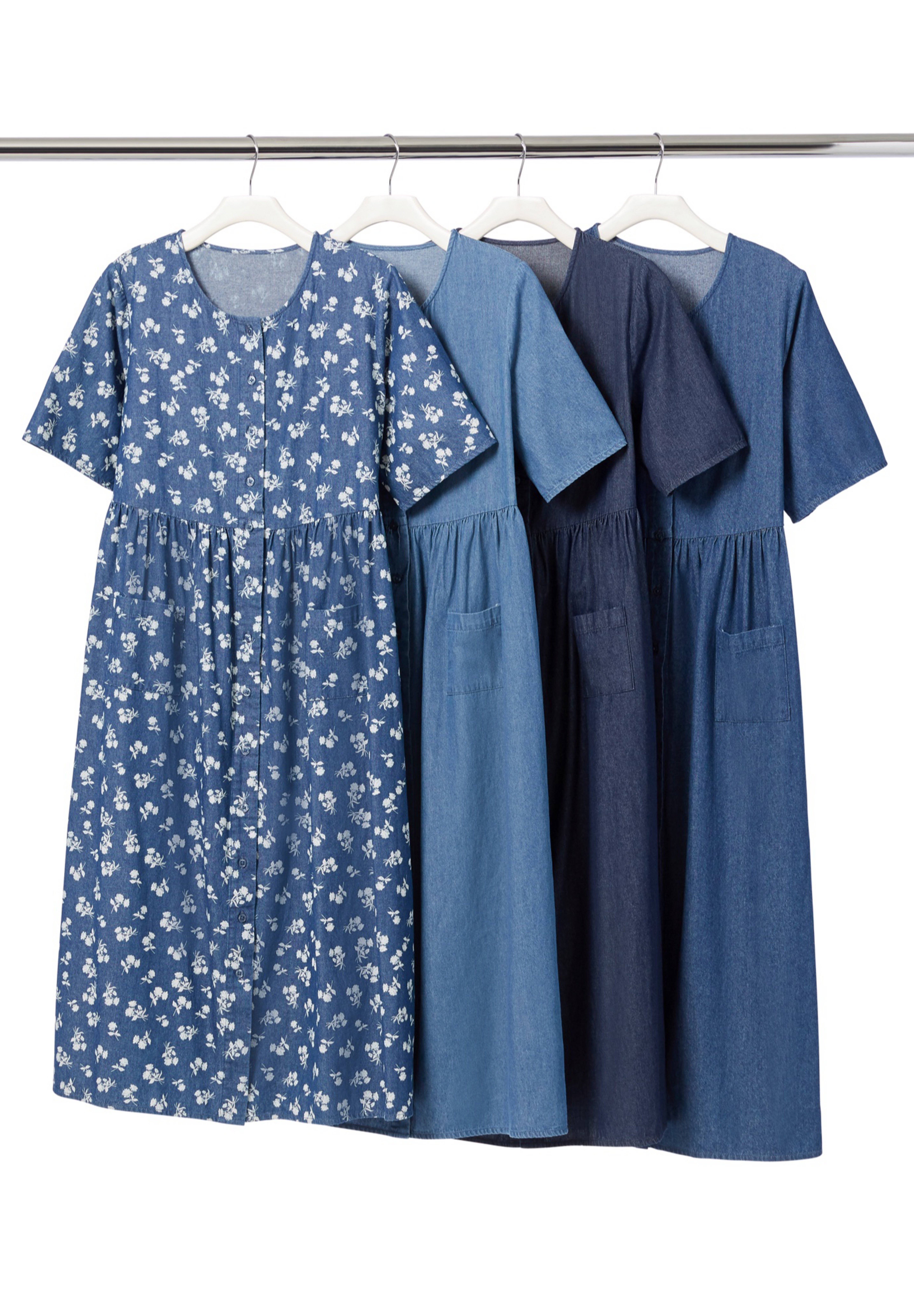 Short-Sleeve Denim Dress image number 4