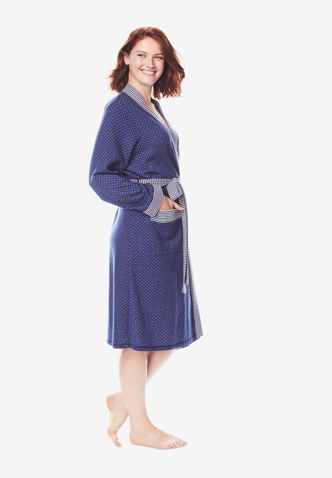 Heathered Knit Robe image number null