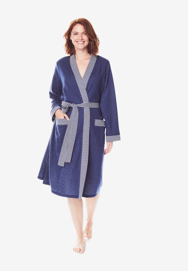 Heathered Knit Robe image number null