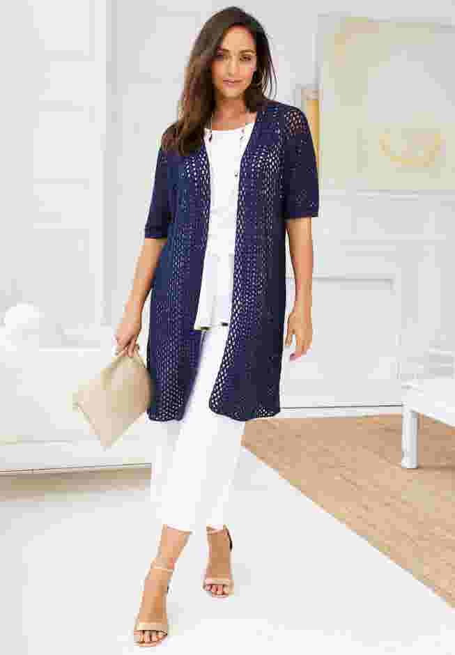 Crochet Long Cardigan image number 3