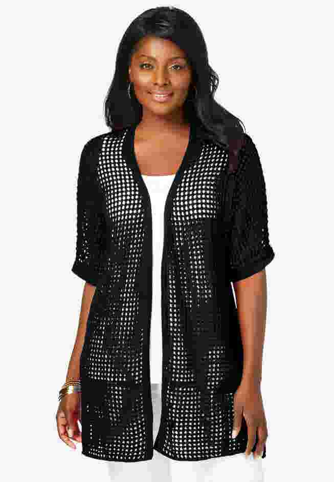 Crochet Long Cardigan image number 0