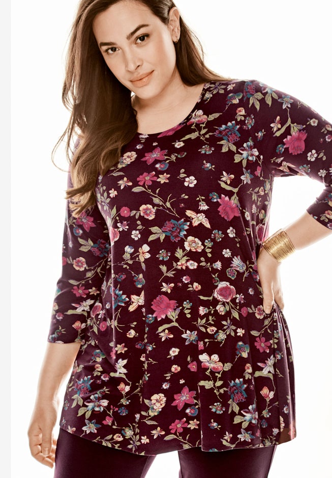 Stretch Knit Swing Tunic image number 3