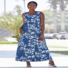 Denim Maxi Dress image number null