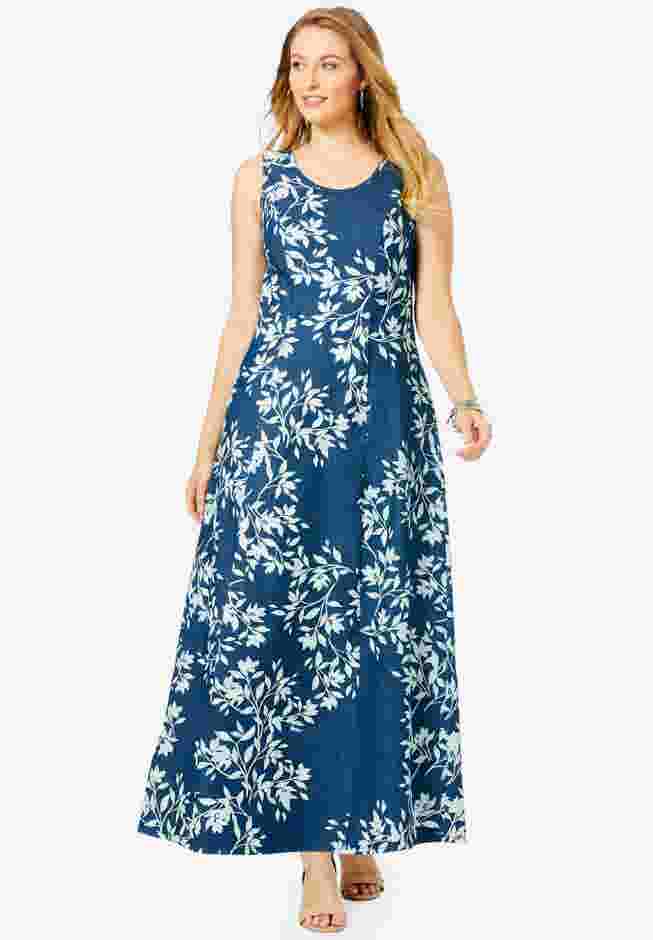 Denim Maxi Dress image number 0
