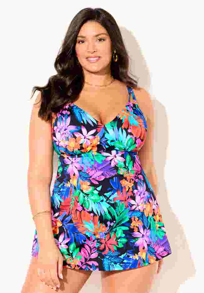 Loop Strap Two-Piece Swimdress image number 0