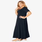 Stretch Knit Sweetheart Maxi Dress image number null