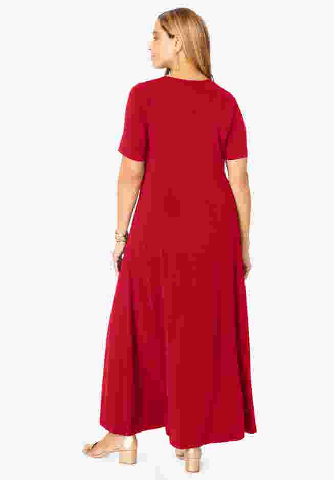 Stretch Knit Sweetheart Maxi Dress image number 1