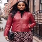 Zip Front Leather Jacket image number 0
