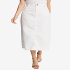 True Fit Stretch Denim Midi Skirt image number null