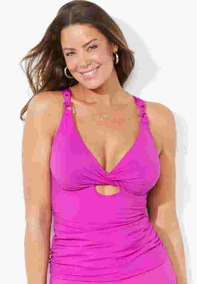 Keyhole Underwire Tankini Top image number 0