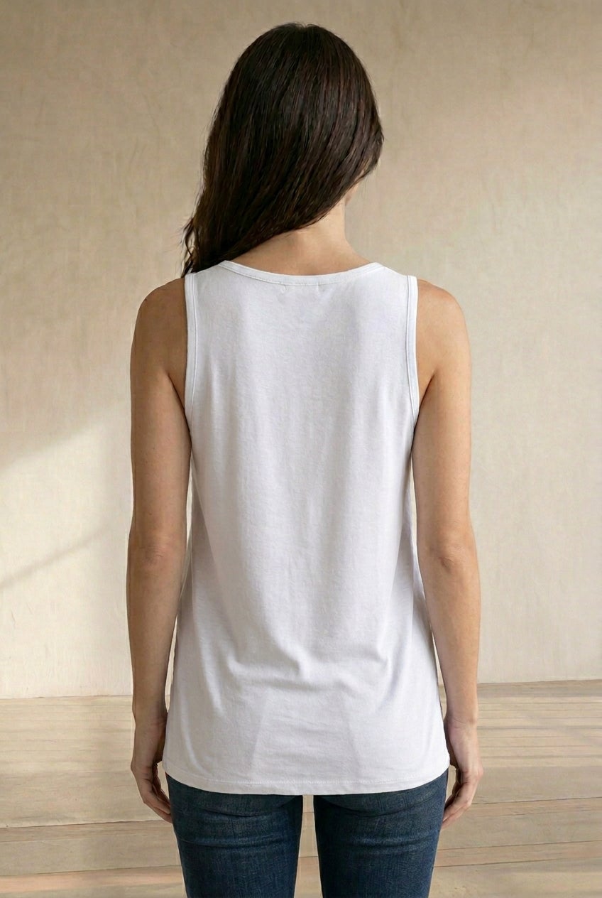 V-Neck Pointed Front Tank image number 1